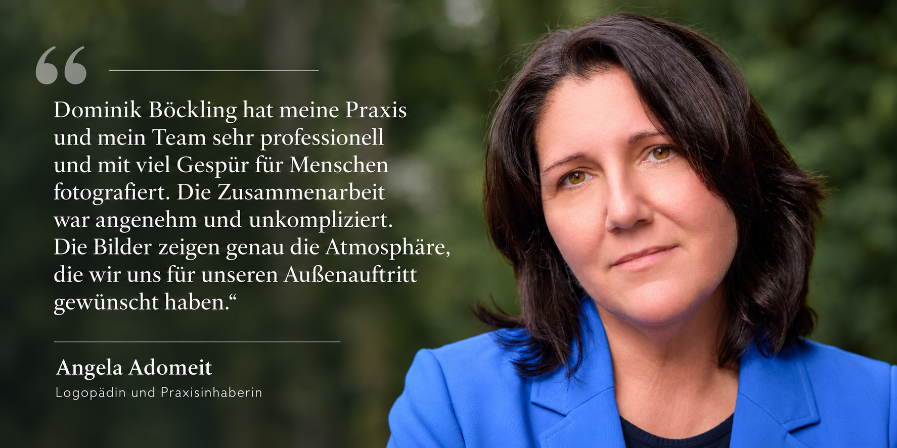 Kundenstimme von Angela Adomeit, Logopädin und Praxisinhaberin
