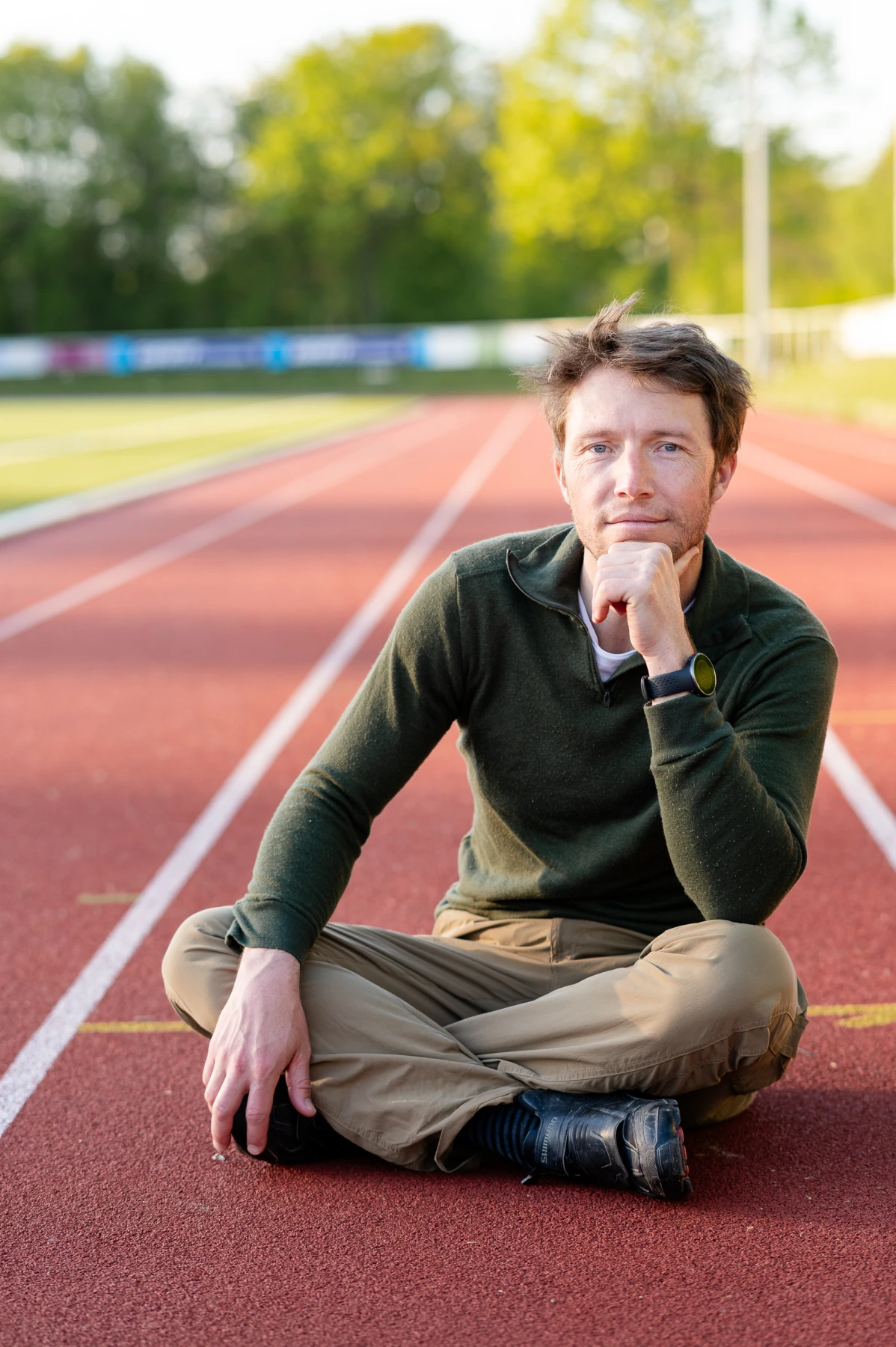 Personal Branding Portrait auf einer Laufbahn